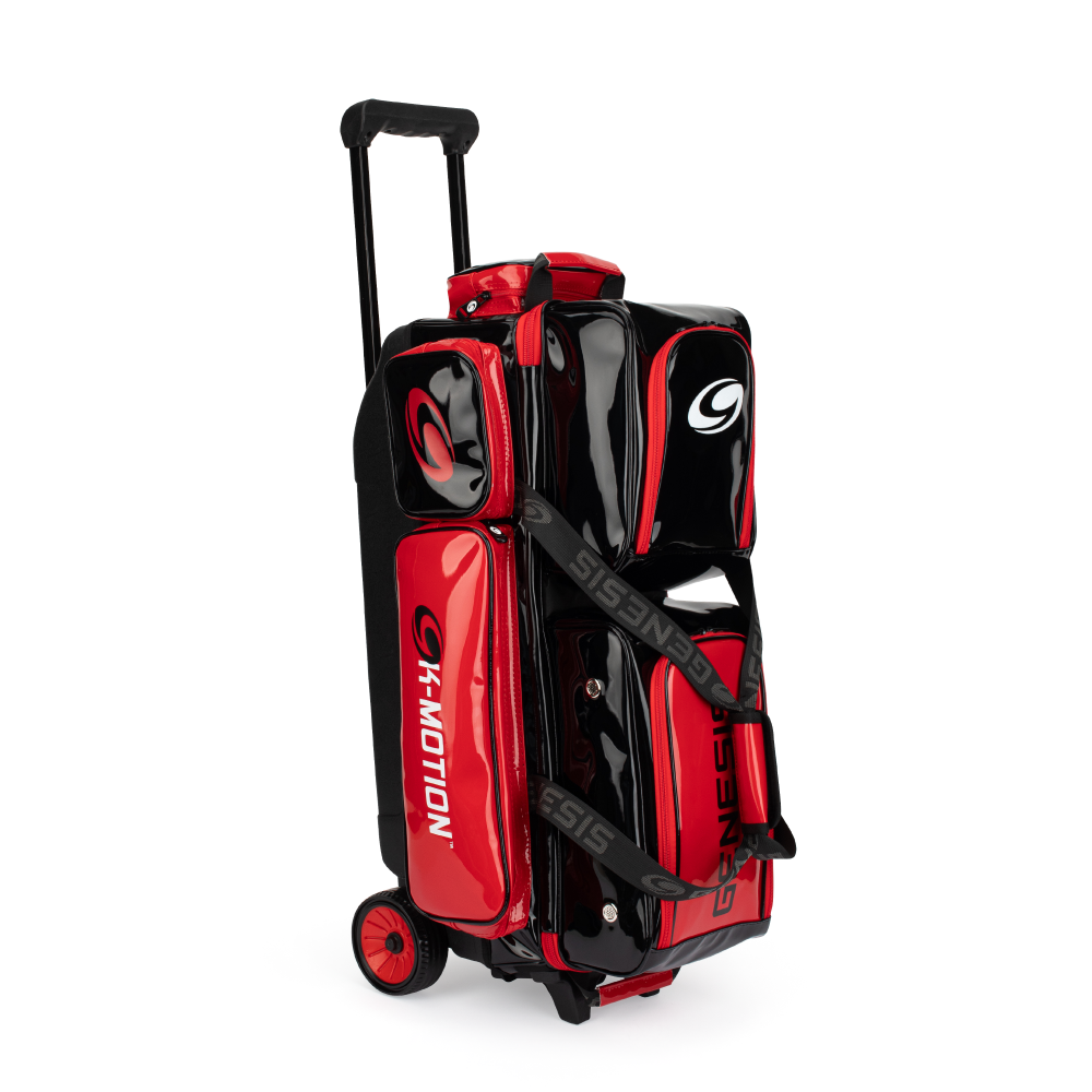 Genesis® Dually™ 3 Ball Roller Bowling Bag - Black / White / Green