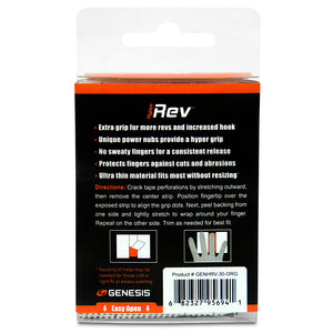 Genesis® Hyper Rev™ - Finger Grip Tape (Back Label)