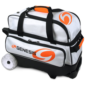 Genesis® Sport™ 2 Ball Roller Bowling Bag (White - Side)