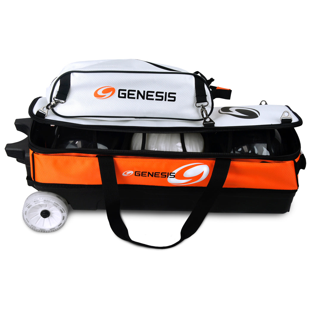 Genesis Sport Modular Triple Roller Black Bowling Bag | Bowling.Com