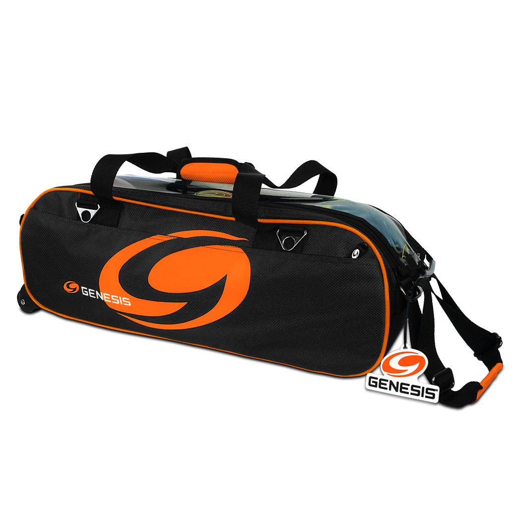 Genesis Dually 3 Ball Roller Black/Silver Bowling Bag