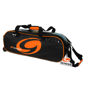 Genesis Sport™ - 3 Ball Tote Roller Bowling Bag (black / orange)