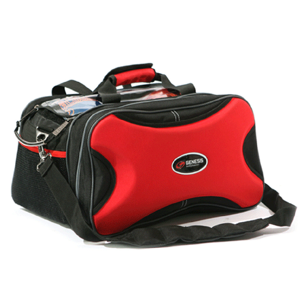 Genesis® Professional - 2 Ball Tote Plus Bowling Bag (Black / Red)