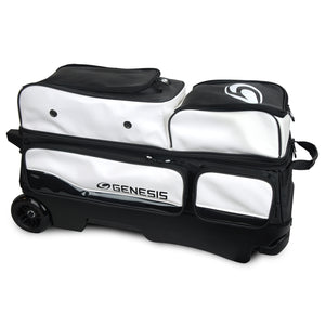 Genesis Carbon™ 3 Ball Roller Bowling Bag (White / Black - Side)