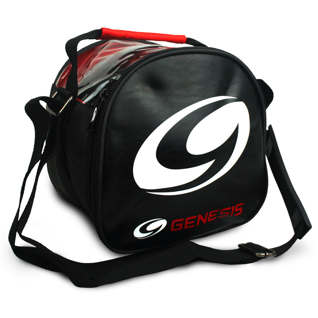 Genesis Carbon Triple Roller Bowling Bag - Black/Red